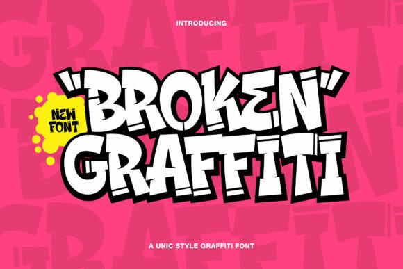Broken Graffiti Font: Unleash Urban Energy in Your Designs