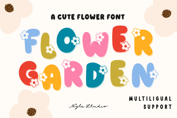 Flower Garden: A Playful Font for Creative Design