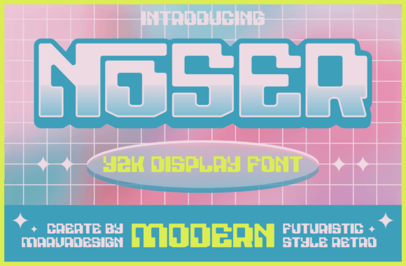 Meet Noser: The Modern Y2K Display Font