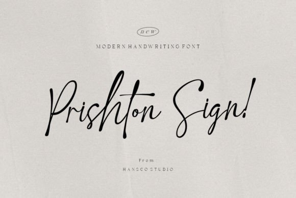 Prishton Sign: Elevating Design with Modern Handwriting