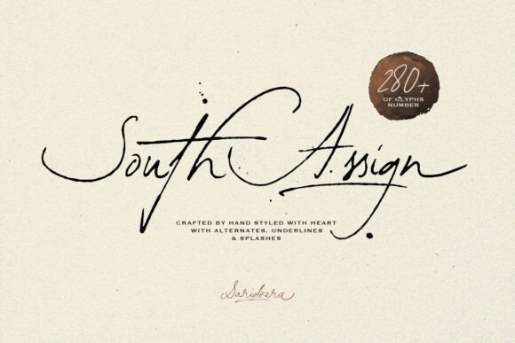South Assign: Elevate Your Brand with Vintage Script Charm
