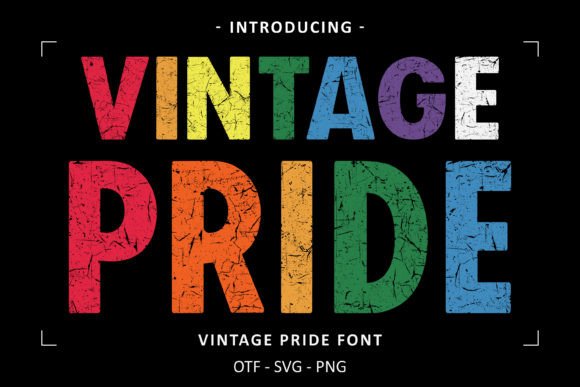Vintage Pride: A Font Celebrating Rainbow Flag Heritage