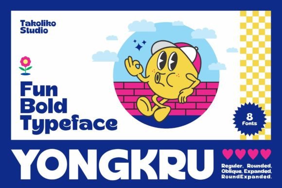 Yongkru: A Playful Font for Modern Retro Branding